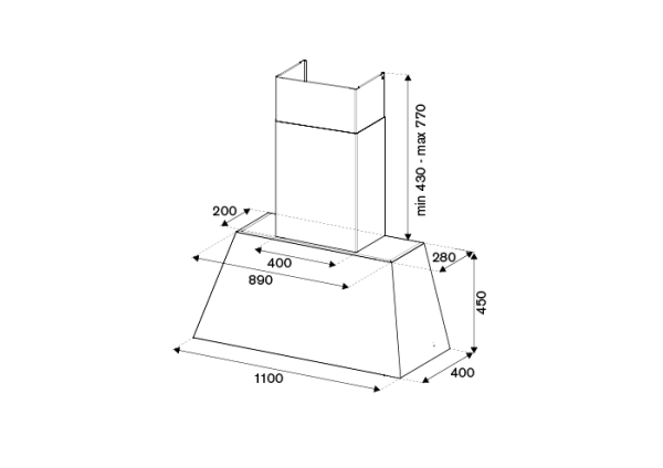 Вытяжка BERTAZZONI KR110HER1NEDC купить с доставкой по Москве и Московской области в интернет-магазине АваТехно