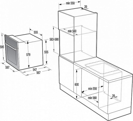 Электрический духовой шкаф GORENJE BO637E36XG-2 купить с доставкой по Москве и Московской области в интернет-магазине АваТехно