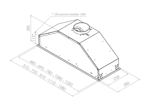 Вытяжка PANDO GTI/810 NEGRO V.850 SEC купить с доставкой по Москве и Московской области в интернет-магазине АваТехно