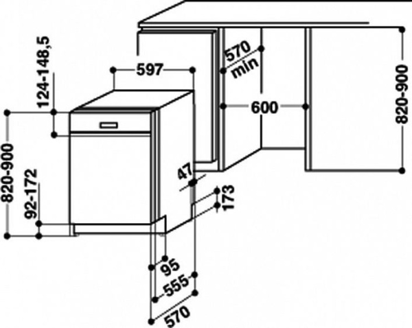 Встраиваемая посудомоечная машина WHIRLPOOL adg 7200 купить с доставкой по Москве и Московской области в интернет-магазине АваТехно