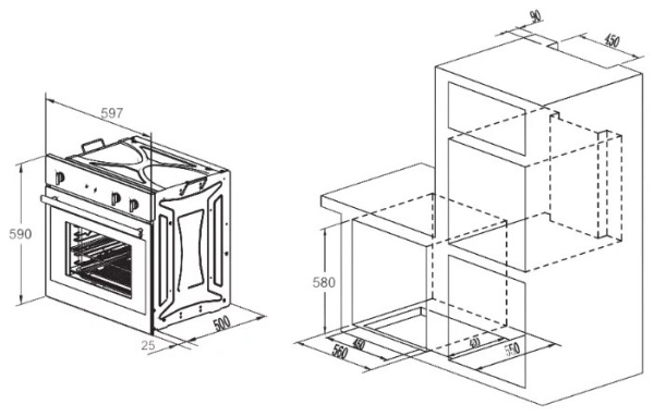 Встраиваемый электрический духовой шкаф Zigmund & Shtain EN 130.922 X купить с доставкой по Москве и Московской области в интернет-магазине АваТехно