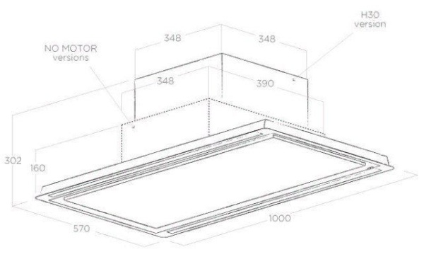 Вытяжка ELICA HILIGHT NO MOTOR WH/A/100 купить с доставкой по Москве и Московской области в интернет-магазине АваТехно