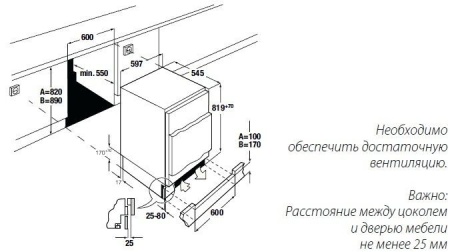 Встраиваемый холодильник KUPPERSBUSCH iku 1590-1 купить с доставкой по Москве и Московской области в интернет-магазине АваТехно