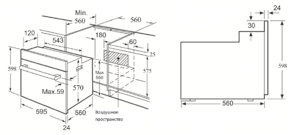 Духовой шкаф ZIGMUND & SHTAIN en 222.112 i купить с доставкой по Москве и Московской области в интернет-магазине АваТехно