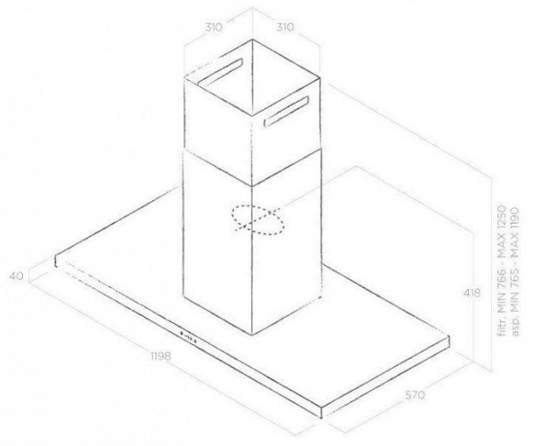 Вытяжка ELICA THIN ISLAND IX/A/120 купить с доставкой по Москве и Московской области в интернет-магазине АваТехно