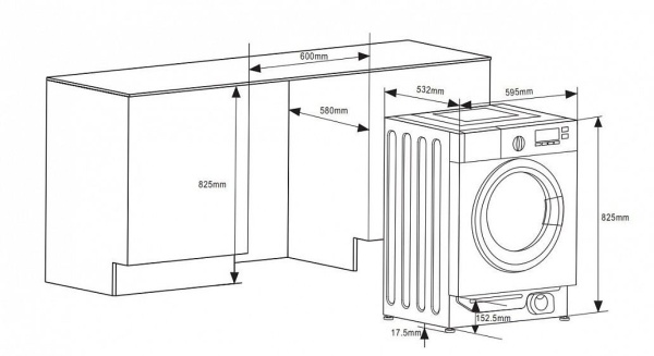 Стиральная машина WEISSGAUFF WMI 6148D купить с доставкой по Москве и Московской области в интернет-магазине АваТехно