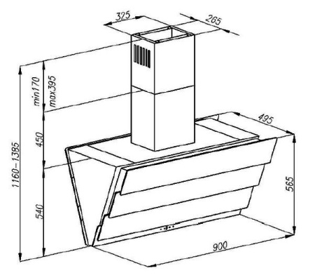 Вытяжка KUPPERSBERG RAMZ 90 B купить с доставкой по Москве и Московской области в интернет-магазине АваТехно