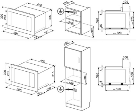 Микроволновая печь SMEG FMI320X купить с доставкой по Москве и Московской области в интернет-магазине АваТехно