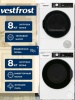 Комплект стиральной и сушильной машины Vestfrost VFTD8HT31W + VFC814T30W + соединительный кит с выдвижной полкой