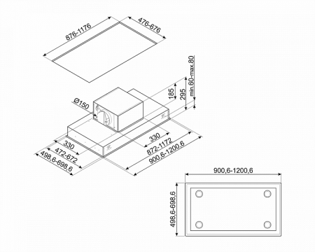 Вытяжка SMEG KSCB120XE купить с доставкой по Москве и Московской области в интернет-магазине АваТехно