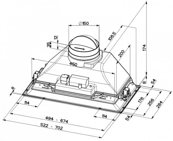 Вытяжка FABER INCA SMART C LG A70 купить с доставкой по Москве и Московской области в интернет-магазине АваТехно