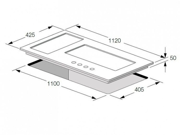 Варочная поверхность Fulgor Milano QH 1124 G WK нержавеющая сталь купить с доставкой по Москве и Московской области в интернет-магазине АваТехно