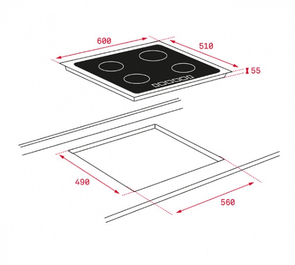 Варочная поверхность TEKA IZ 6320 LONDON BRICK (112510009) купить с доставкой по Москве и Московской области в интернет-магазине АваТехно