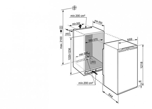 Холодильник LIEBHERR ikb 2350 купить с доставкой по Москве и Московской области в интернет-магазине АваТехно