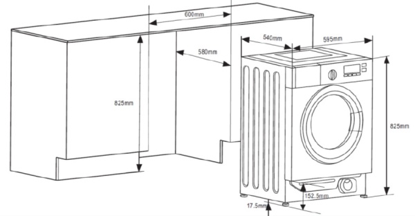 Встраиваемая стиральная машина с сушкой Graude EWTA 80.0 купить с доставкой по Москве и Московской области в интернет-магазине АваТехно