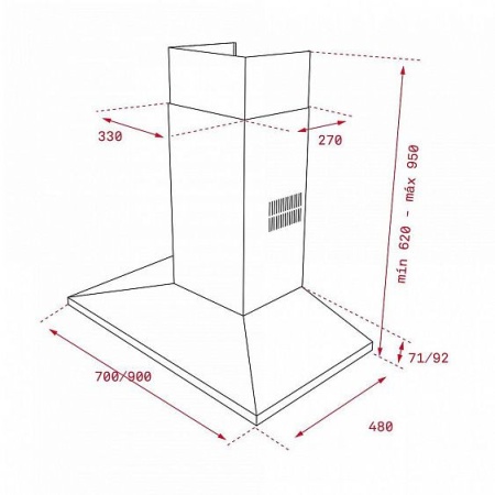 Вытяжка TEKA TIKAL DSS 985 INOX(40437010) купить с доставкой по Москве и Московской области в интернет-магазине АваТехно