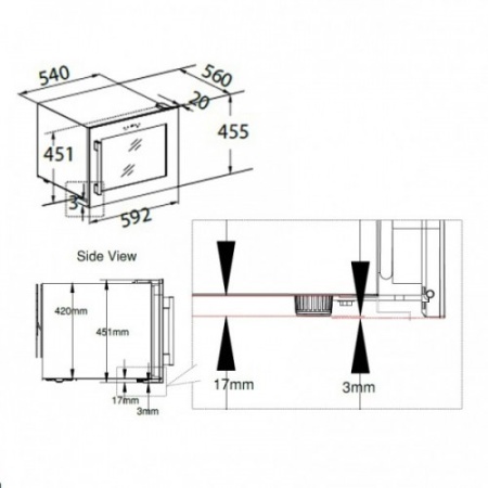 Винный шкаф DUNAVOX  built-in dx-24.56bbk(а) (петли справа) купить с доставкой по Москве и Московской области в интернет-магазине АваТехно