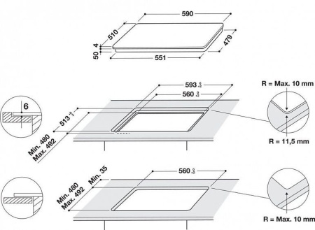 Варочная панель HOTPOINT-ARISTON HQ 2960S NE купить с доставкой по Москве и Московской области в интернет-магазине АваТехно