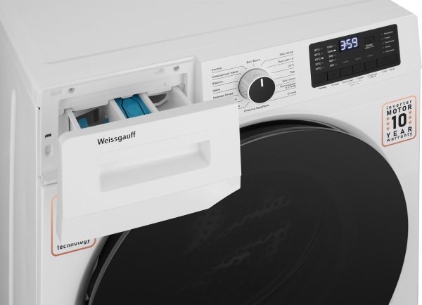 Комплект стиральной и сушильной машины Weissgauff WM 61212 DC Inverter Steam + WD 6110 Heat Pump купить с доставкой по Москве и Московской области в интернет-магазине АваТехно