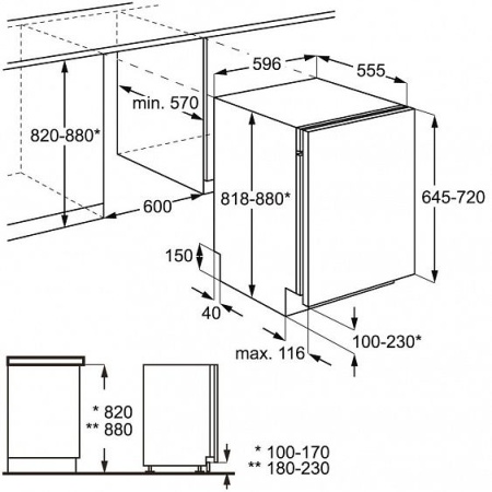 Посудомоечная машина встраиваемая полноразмерная ELECTROLUX esl 6810 ra купить с доставкой по Москве и Московской области в интернет-магазине АваТехно