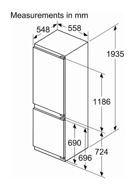 Встраиваемый холодильник Bosch KIN96VFD0 купить с доставкой по Москве и Московской области в интернет-магазине АваТехно