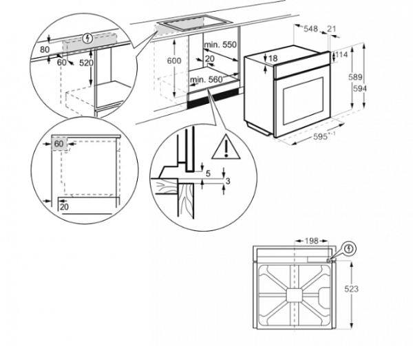 Духовой шкаф Electrolux EOA 5454 TOX нержавеющая сталь купить с доставкой по Москве и Московской области в интернет-магазине АваТехно