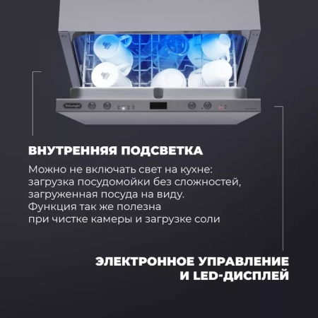 Посудомоечная машина DELONGHI DDW06S Basilia купить с доставкой по Москве и Московской области в интернет-магазине АваТехно