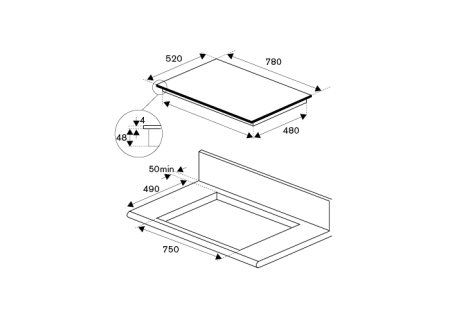 Варочная поверхность BERTAZZONI P784IC1B2NEE купить с доставкой по Москве и Московской области в интернет-магазине АваТехно