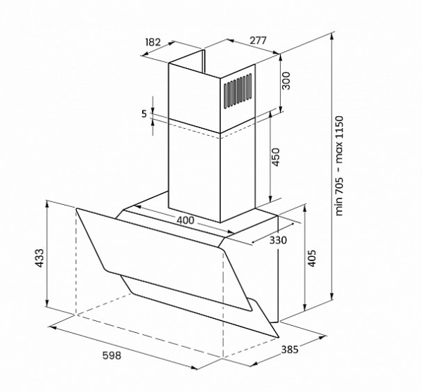 Вытяжка KUPPERSBERG F 600 B купить с доставкой по Москве и Московской области в интернет-магазине АваТехно