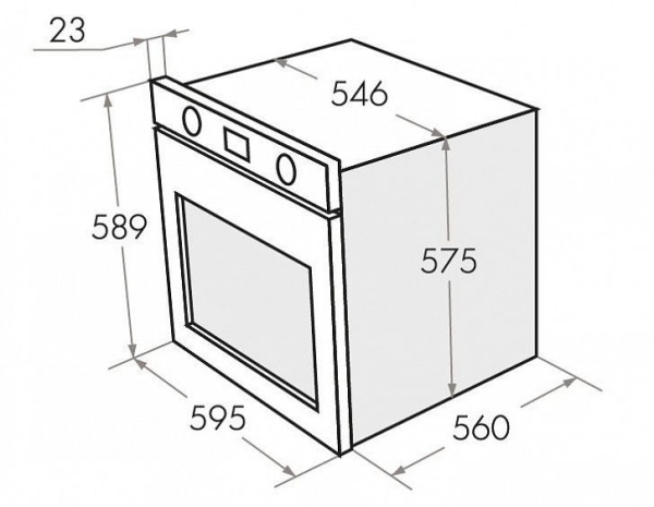Встраиваемый электрический духовой шкаф MAUNFELD MEOH 6711WS купить с доставкой по Москве и Московской области в интернет-магазине АваТехно