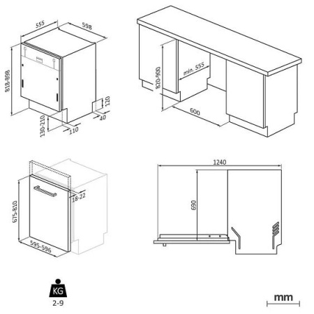 Встраиваемая посудомоечная машина HAIER XS 6B0M4PB-08 купить с доставкой по Москве и Московской области в интернет-магазине АваТехно