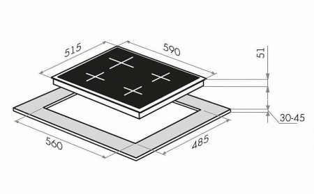Встраиваемая газовая варочная панель MAUNFELD EGHS.64.43CS/G купить с доставкой по Москве и Московской области в интернет-магазине АваТехно
