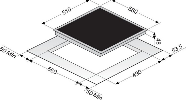 Поверхность ZIGMUND & SHTAIN cis 017.60 bx купить с доставкой по Москве и Московской области в интернет-магазине АваТехно