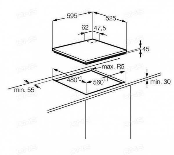 Поверхность ELECTROLUX egs 56648 nx купить с доставкой по Москве и Московской области в интернет-магазине АваТехно