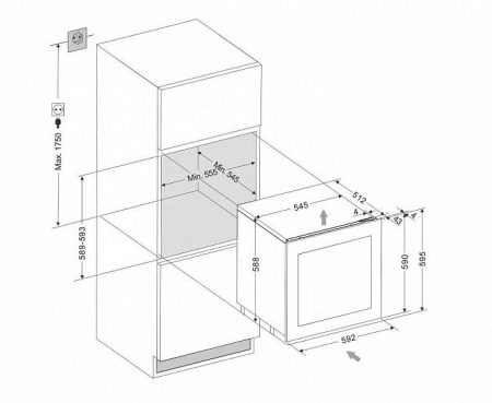 Винный шкаф DUNAVOX DAB-25.62DOP.TO купить с доставкой по Москве и Московской области в интернет-магазине АваТехно