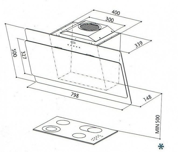 Вытяжка Faber COCKTAIL XS WH F55 купить с доставкой по Москве и Московской области в интернет-магазине АваТехно