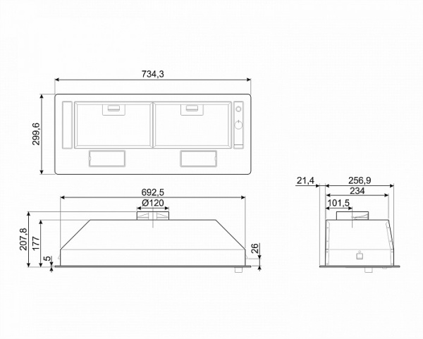 Вытяжка SMEG KSG70HE купить с доставкой по Москве и Московской области в интернет-магазине АваТехно