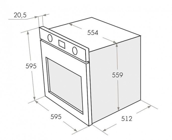 Электрический духовой шкаф Maunfeld EOEH 5811BG купить с доставкой по Москве и Московской области в интернет-магазине АваТехно