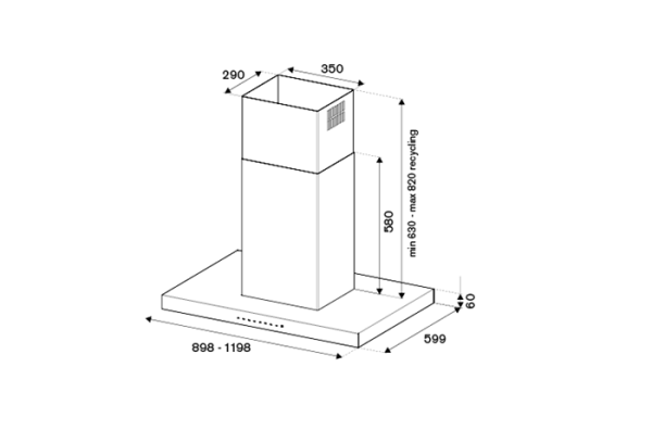 Вытяжка BERTAZZONI KTI90PRO1XA купить с доставкой по Москве и Московской области в интернет-магазине АваТехно