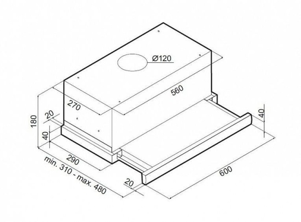 Вытяжка MAUNFELD VS Slide 60 белый купить с доставкой по Москве и Московской области в интернет-магазине АваТехно