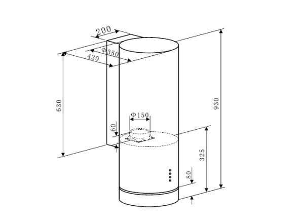 Вытяжка LEX Tubo 350 купить с доставкой по Москве и Московской области в интернет-магазине АваТехно