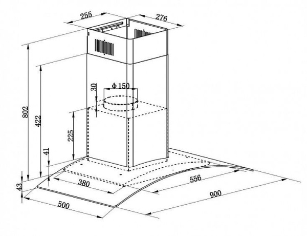 Вытяжка ZIGMUND & SHTAIN K 136.9 W купить с доставкой по Москве и Московской области в интернет-магазине АваТехно