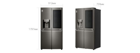 Холодильник LG GR-X24FTKSB нержавеющая сталь купить с доставкой по Москве и Московской области в интернет-магазине АваТехно