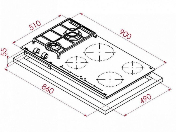 Варочная поверхность TEKA HYBRID JZC 96324 ABN BK (112570150) купить в Москве цена в интернет-магазине АваТехно