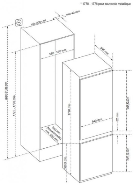 Холодильник DE DIETRICH DRL1770EB купить с доставкой по Москве и Московской области в интернет-магазине АваТехно