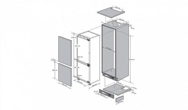 Встраиваемый холодильник LG GR-N266LLS купить с доставкой по Москве и Московской области в интернет-магазине АваТехно