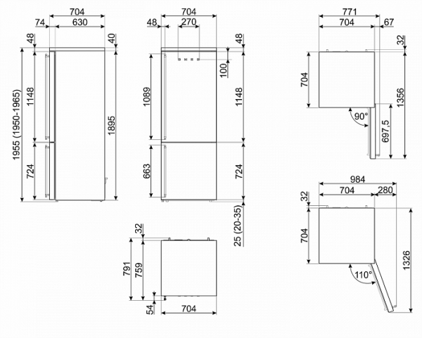 Холодильник SMEG FA8005RPO купить с доставкой по Москве и Московской области в интернет-магазине АваТехно