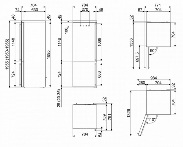 Холодильник SMEG FA8005LAO купить с доставкой по Москве и Московской области в интернет-магазине АваТехно