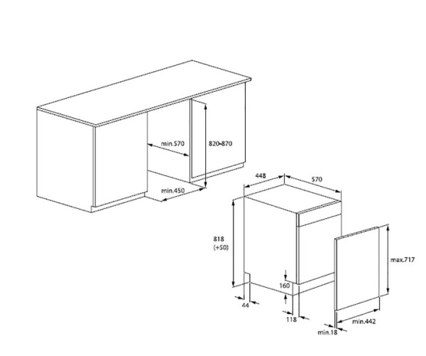 Встраиваемая посудомоечная машина Grundig GSVP4151Q купить с доставкой по Москве и Московской области в интернет-магазине АваТехно