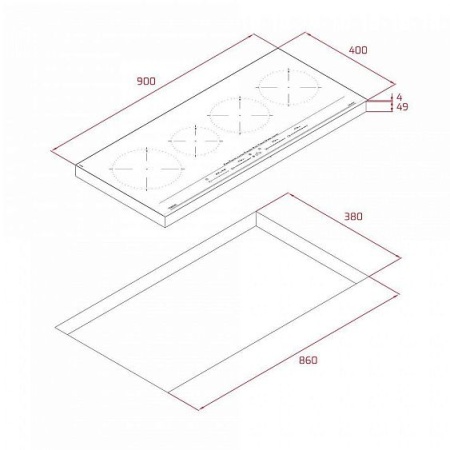 ВАРОЧНАЯ ПОВЕРХНОСТЬ TEKA IZC 94620 MST BLACK купить с доставкой по Москве и Московской области в интернет-магазине АваТехно